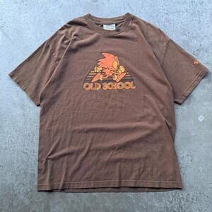 Early 2000s Sega Sonic The Hedgehog Old School Graphic Top Heavy Cartoon Shirt